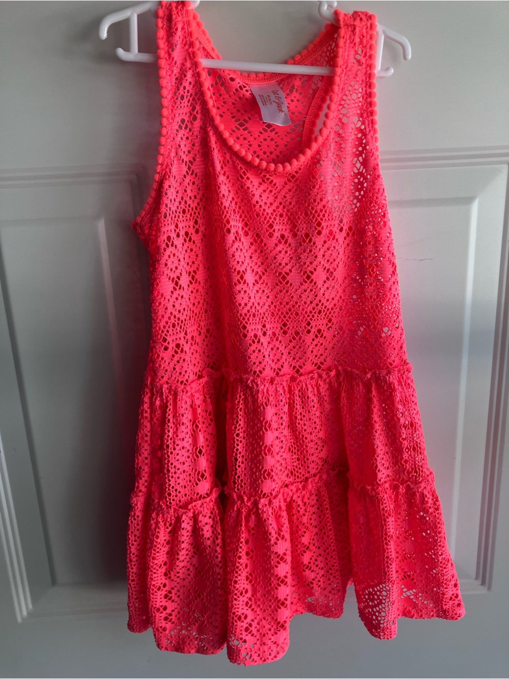 Cat & Jack coral pink swim coverup size XS 4 5